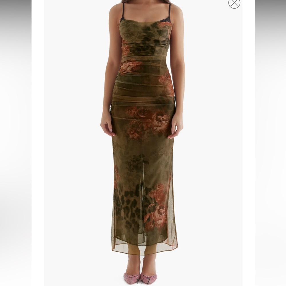 House of CB Nalini Floral Mesh Dress